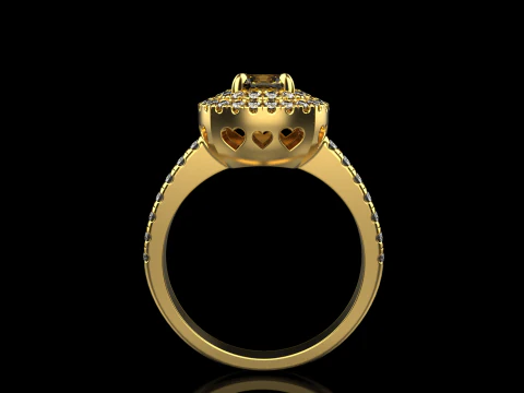 Engagement ring model 631 3D Print Model
