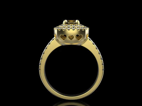 Engagement ring model 631 3D Print Model