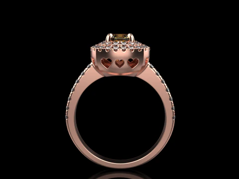 Engagement ring model 631 3D Print Model