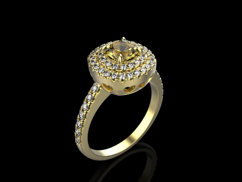 Engagement ring model 631 3D Print Model
