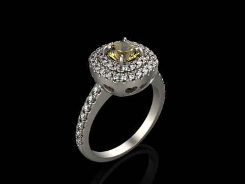 Engagement ring model 631 3D Print Model