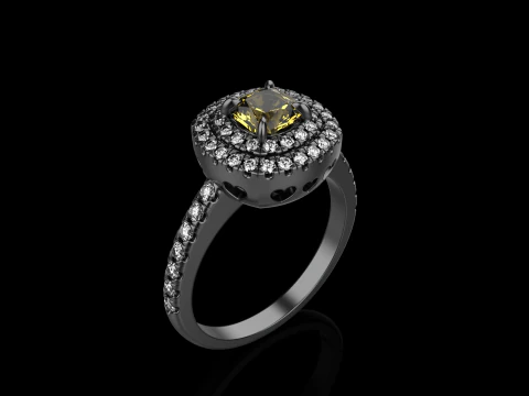 Engagement ring model 631 3D Print Model