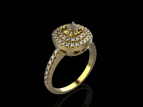 Engagement ring model 631 3D Print Model