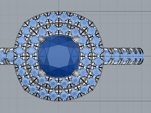 Engagement ring model 631 3D Print Model