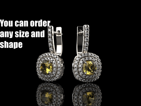 Серьги-подушки модель 630 3D Принт Модель