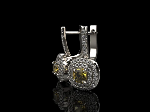Cushion earring model 630 3D Print Model