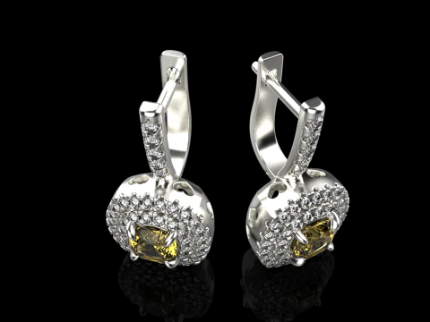 Cushion earring model 630 3D Print Model
