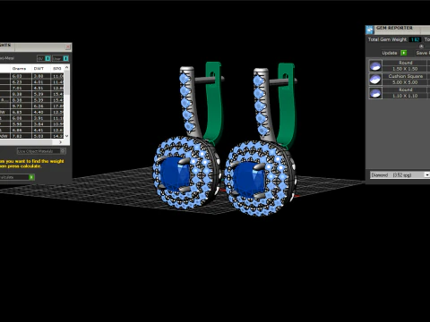 Cushion earring model 630 3D Print Model