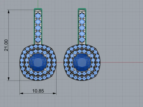 Cushion earring model 630 3D Print Model