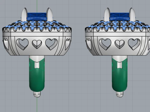 Cushion earring model 630 3D Print Model
