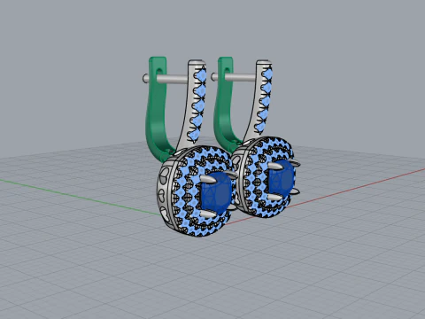 Cushion earring model 630 3D Print Model