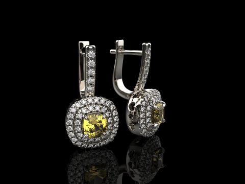 Cushion earring model 630 3D Print Model
