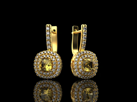 Cushion earring model 630 3D Print Model