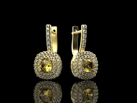 Cushion earring model 630 3D Print Model