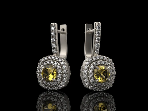 Cushion earring model 630 3D Print Model
