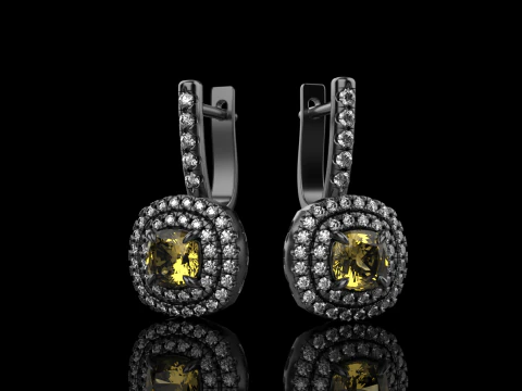 Cushion earring model 630 3D Print Model