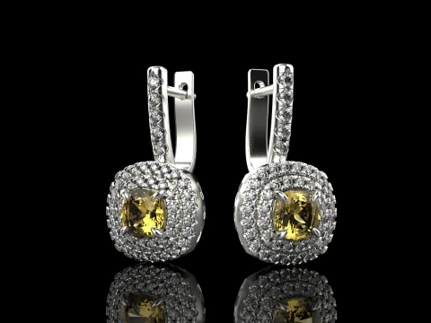 Cushion earring model 630 3D Print Model