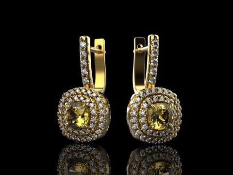 Cushion earring model 630 3D Print Model