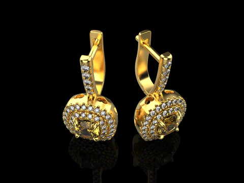 Cushion earring model 630 3D Print Model