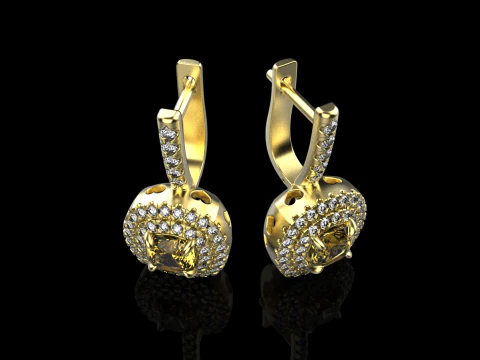 Cushion earring model 630 3D Print Model