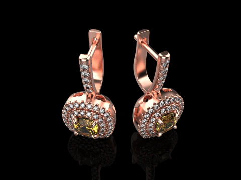 Cushion earring model 630 3D Print Model