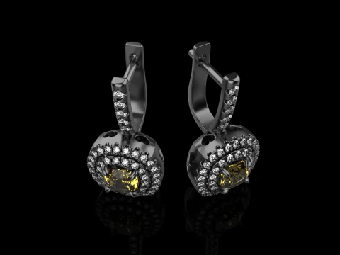 Cushion earring model 630 3D Print Model