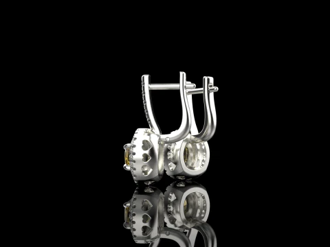 Cushion earring model 630 3D Print Model