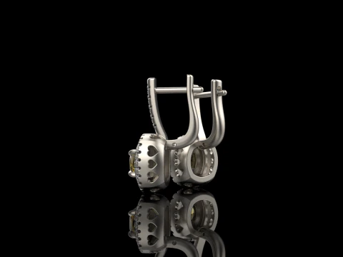 Cushion earring model 630 3D Print Model