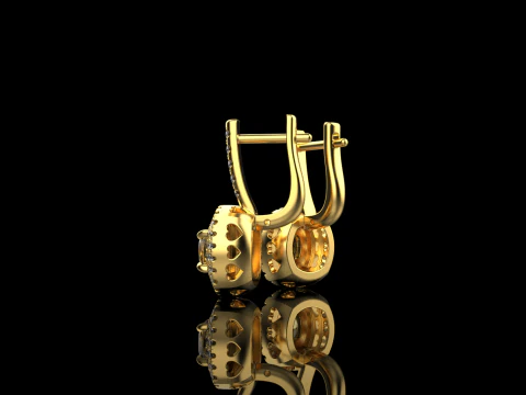 Cushion earring model 630 3D Print Model