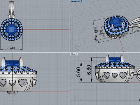 Cushion pendant model 629 3D Print Model
