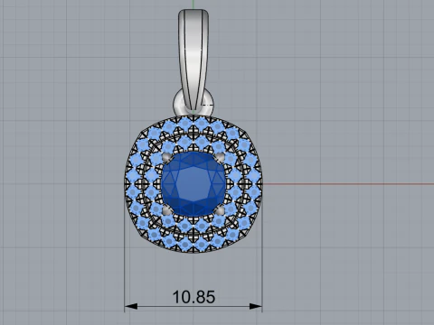 Cushion pendant model 629 3D Print Model