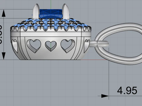 Cushion pendant model 629 3D Print Model