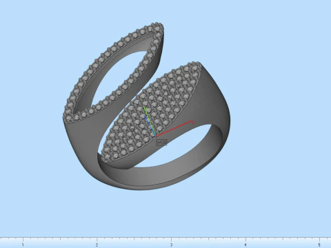 Double marquise form ring model 628 3D Print Model
