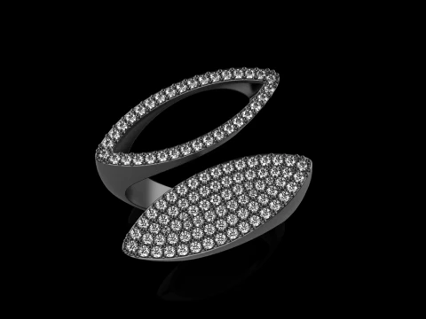 Double marquise form ring model 628 3D Print Model