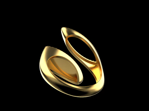 Double marquise form ring model 628 3D Print Model