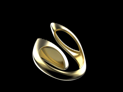 Double marquise form ring model 628 3D Print Model