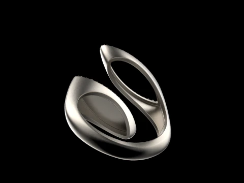 Double marquise form ring model 628 3D Print Model