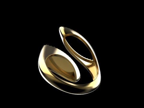 Double marquise form ring model 628 3D Print Model