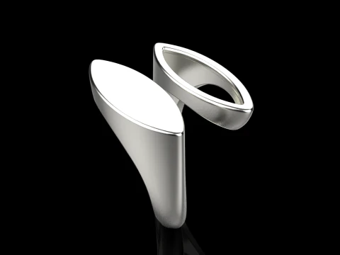 Double marquise form ring model 627 3D Print Model