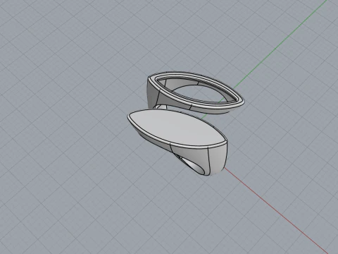 Double marquise form ring model 627 3D Print Model