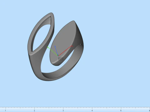 Double marquise form ring model 627 3D Print Model