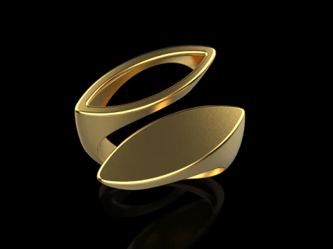 Double marquise form ring model 627 3D Print Model