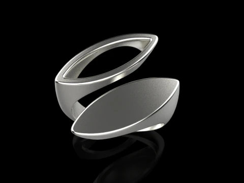 Double marquise form ring model 627 3D Print Model