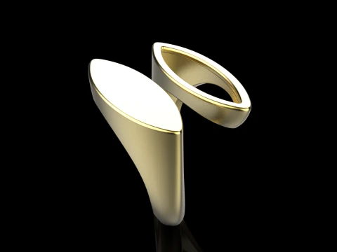Double marquise form ring model 627 3D Print Model
