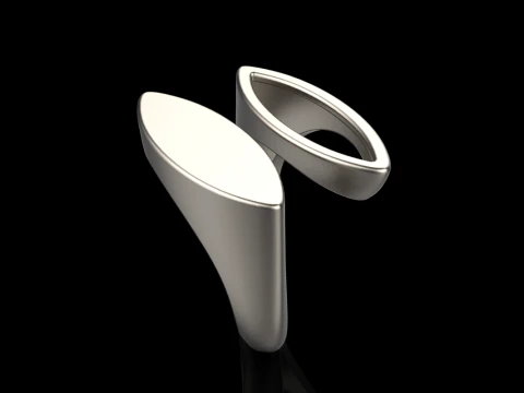 Double marquise form ring model 627 3D Print Model