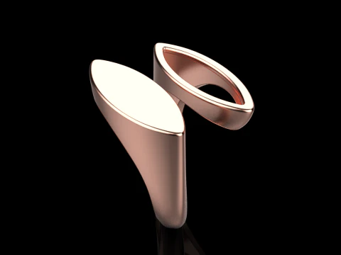 Double marquise form ring model 627 3D Print Model