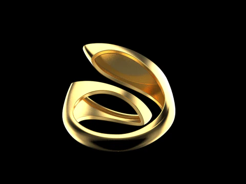 Double marquise form ring model 627 3D Print Model