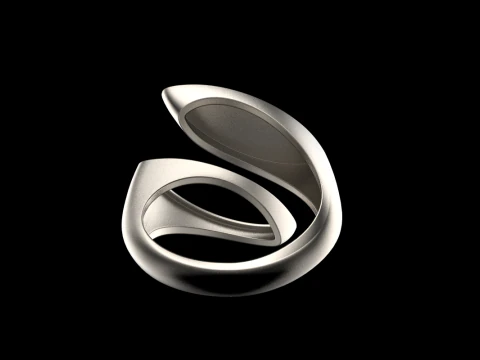 Double marquise form ring model 627 3D Print Model