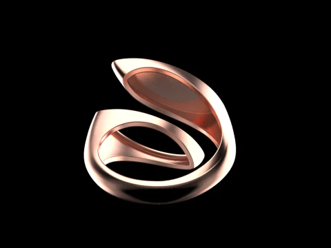 Double marquise form ring model 627 3D Print Model