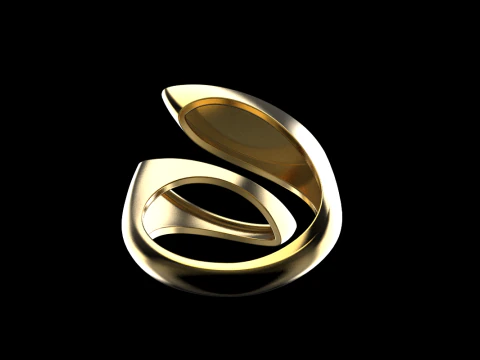 Double marquise form ring model 627 3D Print Model